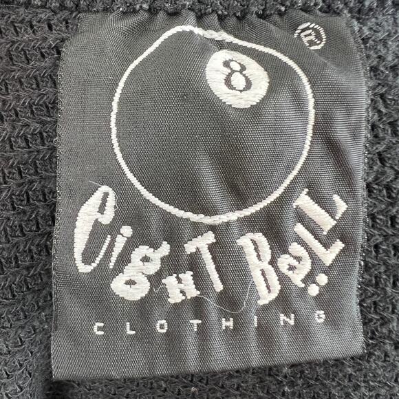 Eight Ball Clothing Black Tank Top Knit Rib Stretch Crew Neck Pullover Classic S - Picture 8 of 8